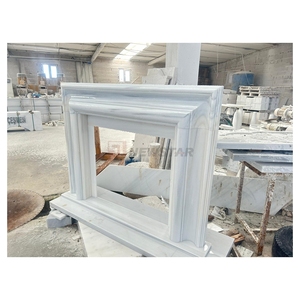 उच्च गुणवत्ता वाले कारखाने मूल्य फायरप्लेस पत्थर डिजाइन काररार सफेद संगमरमर इनडोर फिजगह - Product Image 6