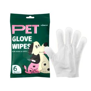 Toalhetes descartáveis biodegradáveis Multipurpose <span class=keywords><strong>Pet</strong></span> luva para gatos Cães Body Face Cleaning - Product Image 1
