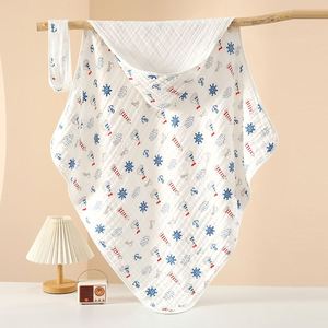 Ultra Soft 90*90cm Kids Hooded Bath Towels Custom Cotton Baby Bathrobe <b>Beach</b> Bath Poncho - Product Image 1