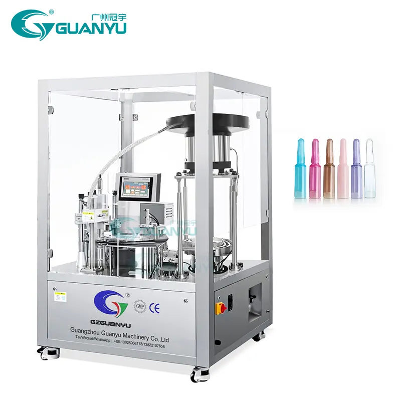 Ampolas ácido hialurônico Guanyu Máquina De Embalagem Ampola De Vidro Automática Máquina De Selagem De Enchimento De Essência