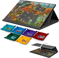 Table de puzzle portable en feutre de haute qualité pour enfants, tapis de puzzle non tissé de 1000 pièces avec 6 tiroirs pour une facilité de transport
