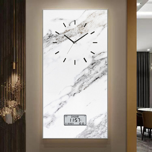 นาฬิกาแขวนผนังทรงสี่เหลี่ยมผืนผ้าพร้อมเวลาสวดมนต์ของชาวมุสลิมตั้งเสียง makka athan ทำให้นึกถึงกรอบอลูมิเนียมนาฬิกา Azan สไตล์โมเดิร์น - Product Image 2