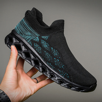 Chaussures de sport à enfiler avec logo personnalisé, baskets de tennis respirantes pour hommes, chaussures de course à pied en maille, semelle EVA souple et légère, chaussures sur mesure