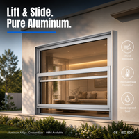Ventana Americana Ajustable de Doble Vidrio con Aislamiento Térmico, de Aluminio, con Certificación NFRC, de Doble Panel y Bajo Consumo Energético