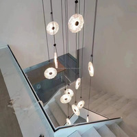Lustre en verre de style européen de luxe, grande taille, avec télécommande, construction en verre, pour l'éclairage du salon à domicile, garantie de 2 ans