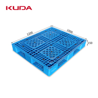 KUDA 1210S-WGTZ Palette en plastique palette épaissie robuste 14kg HDPE ou PP nouveau matériau palette de qualité industrielle 1200x1000x150mm