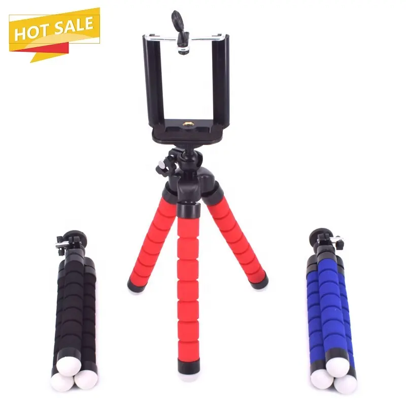 Mini Flexible Sponge Octopus Mobile Phone Holder Desktop Selfie Stick Tripod Stand for Smartphone