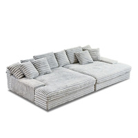 Bestseller Gemütliches Cord-Sofa Modulares Klappbares Bewegliches Sofa im Nordischen Stil Großes Wohnzimmersofa