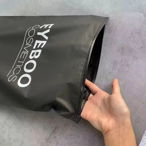 อุปกรณ์บรรจุภัณฑ์สำหรับธุรกิจขนาดเล็ก ถุงซิปสีดำ ถุงซิปล็อคแบบกำหนดเองสำหรับเสื้อผ้าฤดูร้อน ถุงซิปพร้อมโลโก้ - Product Image 5