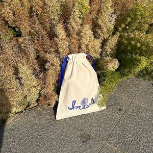 Reusable Wholesale Eco Clothing Packaging <b>Pouch</b> Custom Logo Printed Cotton <b>Drawstring</b> Dust Bag - Product Image 5