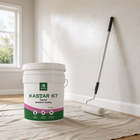 Revêtement d'isolation thermique Kastar 67, peinture nano fonctionnelle anti-condensation, réduction du bruit pour les murs des bâtiments