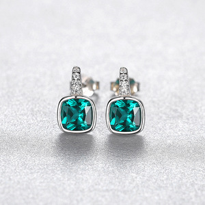 Daidan Luxuriöses Damenschmuckset Vergoldet Rhodiniert 925 Sterling Silber Zirkonia Schmuck Grüne Stein Schmuckgarnitur - Product Image 3