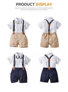 Ensemble de vêtements pour bébés garçons, 2 pièces, coton doux, de haute qualité, pour l'été, tenue de fête, petits pois, costumes pour enfants - Product Image 6