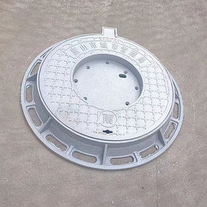 Couvercles de trou d'homme de Ventilation en fonte ductile Grille de drainage routier Couverture de gouttière rectangulaire Couleur noire Modèle demi-poids 600*600*80 - Product Image 4