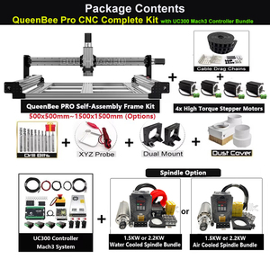 10% de réduction BulkMan3D 5050~1515 Tailles <span class=keywords><strong>QueenBee</strong></span> Pro CNC Kit complet avec moteurs en boucle ouverte UC300 Mach3 2.45N.m Routeur à bois 4 axes - Product Image 2
