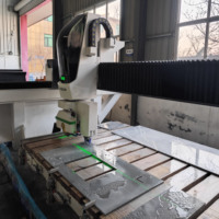 Sierra de Puente CNC Automática de Alta Estabilidad de 4 Ejes para Corte de Piedra con Motor de Alta Potencia, Grosor de Corte de 100 mm