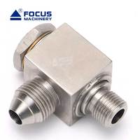 90 °   Raccord rotatif hydraulique en acier inoxydable à angle droit MXF 3/8" à 2" pour eau, joints pivotants haute pression