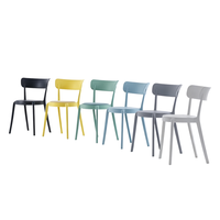 Best-seller de l'industrie, chaise de salle à manger en plastique nordique, plusieurs options de couleurs, pour bureau, café, restauration, magasin