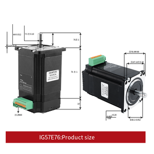 Ángulo de paso 1,8 4,3 V IG57E76 2 fases 2.8A 1.89N.cm 3000RPM 57 Motor paso a paso integrado - Product Image 4