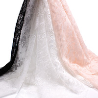 Beau tissu de dentelle de filet de cordon de conception pour le mariage