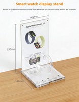 Support d'affichage de montre intelligente en acrylique personnalisé, présentoir de comptoir simple couche pour magasin et bureau