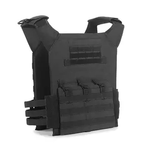 Lightweight Molle Black Tactical Vests Quick Release For Outdoor Tactical Training Equipment