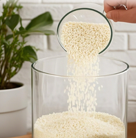 Distributeur de riz 5/8 L pour l'organisation de la cuisine et du garde-manger, distributeur de céréales en verre avec couvercle hermétique