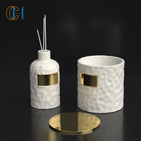 Huile parfumée de recharge C&H, motif peinture chinoise, huile essentielle parfumée pour décoration intérieure, bâtonnets diffuseurs, sans BPA, bouteille en céramique faite à la main