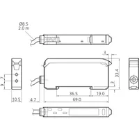 OLK71N3-3 Fonction de temporisation, fonction d'offset, amplificateur à fibre optique en plastique