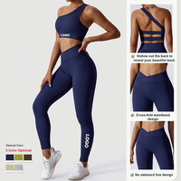 Vente en gros 5 pièces Tenue de sport Collants pour femmes Ensemble court d'entraînement Vêtements de sport pour femmes Vêtements de yoga et de fitness
