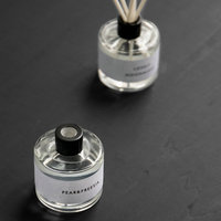 Avertan vide ronde en verre ambre 120ml parfum reed diffuseur bouteille avec bouchon pour aromathérapie arôme