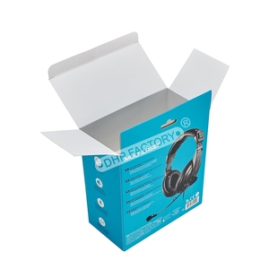 Impresión personalizada Auriculares respetuosos con el medio ambiente Auriculares Cable de audio Micrófono MP3 MP4 Radio Auriculares planos Altavoz Cajas de embalaje de papel - Product Image 3