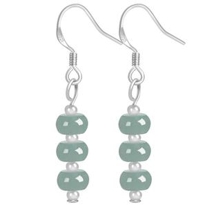Pendientes de Jadeíta Natural con Cuentas de Ábaco, Plata S925, Joyería para Mujer, Estilo Chino, Regalo con Certificado de Tasación D093 - Product Image 5
