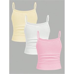 FOXA Women's Tank <b>Tops</b> 3 Pack Spaghetti Strap Floral Printed Fitted Summer Camisole <b>Tops</b> Regular Length Breathable Polyester - Product Image 4