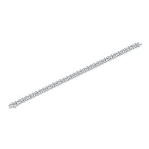 Bracelet tennis pour femme en moissanite taille princesse en grappe, certifié GRA, en argent sterling 925 plaqué or blanc 18K, VVS, pour mariage - Product Image 5