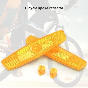 2pcs 자전거 자전거 스포크 반사판 안전 경고등 안전 휠 림 반사 라이트 마운트 빈티지 클립 튜브 반사판