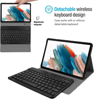 Casing Keyboard Funda, Sarung untuk Samsung Galaxy Tab A8 10.5 A7 10.4 Tab A 10.1 2019 Penutup Bahasa Rusia Spanyol Inggris Arab