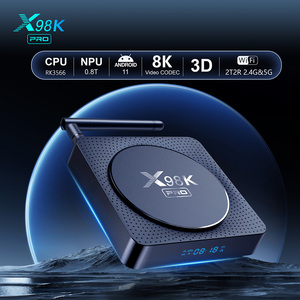 Boîtier TV Android X98K PRO <span class=keywords><strong>original</strong></span> avec 4 Go de RAM, 32 Go de ROM, RK3566, Wi-Fi double bande 5G, BT, LAN 1000M, 8K, avec antenne - Product Image 1