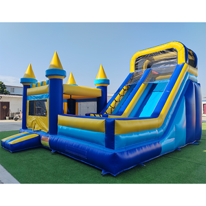 Toboggan aquatique gonflable pour les fêtes au bord de la piscine dans les jardins, avec des toboggans extra larges pour les adultes, adapté aux hôtels, aux complexes hôteliers et aux clubs de plage. - Product Image 1