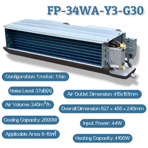 ชุดพัดลมคอยล์เย็น Midea รุ่น FP‑WA‑G30 ซีรีส์, 220‑240V 50/60Hz, การเชื่อมต่อท่อแบบซ้าย(Z) / ขวา(Y) สำหรับเครื่องทำน้ำเย็นและเครื่องปรับอากาศ - Product Image 3