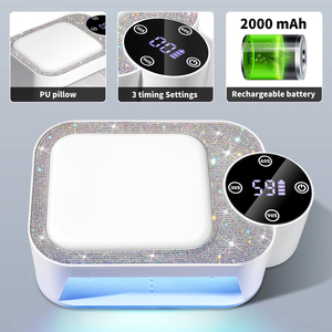 เครื่องอบเล็บ UV LED แบบมืออาชีพ พร้อมที่วางมือไร้สาย 45LEDs ชาร์จไฟได้ สำหรับอบเจลขัดเงา อุปกรณ์ทำเล็บ - Product Image 5