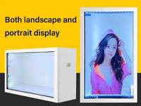 32 pouces grand écran tactile publicité écran Transparent affichage Oled boîte holographique projecteur vitrine