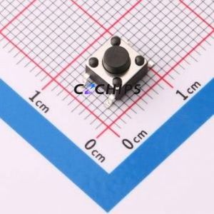 HX TS665TP 250gf Tactile Switch SMD-4P,6x6mm Switch Single Pole Single Throw Round Button 2.5N Vertical Mount - Product Image 1
