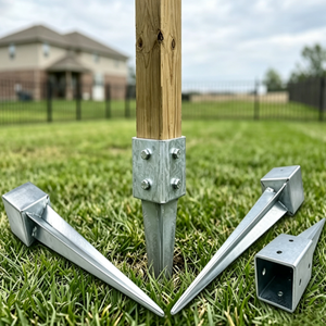 Sunsbuild Support de sol métallique durable pour poteaux de clôture, fixation de poteaux en bois de jardin, support pour aménagement paysager - Product Image 6