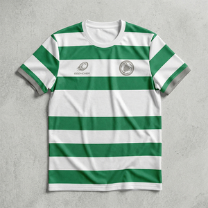 Nouvel ensemble d'entraînement de football classique rétro 2026 vert et blanc : maillot rayé, short, chaussettes et veste - Product Image 3
