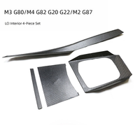 Panneau de garniture latéral en fibre de carbone sèche pour console centrale, tableau de bord, aérateur de climatisation et levier de vitesses pour BMW G80 M3 G82 M4 G87 M2 G20 G22 LHD