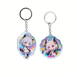 Custom Creative Cute Acrylic <b>Anime</b> Eco-friendly Waterproof Lightweight Irregular Shape <b>Keychain</b> UV Printing Business Gifts - Product Image 5