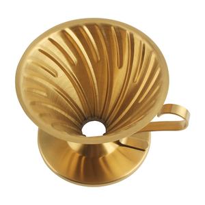 Filtre à café en cône réutilisable, accessoires de brassage lent, filtre à café à dégoulinement manuel en acier inoxydable pour 1 à 4 tasses - Product Image 4