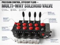 Contrôleur de vanne hydraulique à commande à distance proportionnelle avec 4 joysticks industriels pour grue montée sur camion et levage de charges