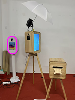 Espejo Mágico de Madera de Doble Cara para Cabina de Fotos, Compatible con Cámaras, Impresión Autoservicio, Capacidad para 15 Personas, iPad Magic Mirror Plus